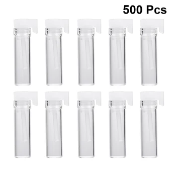 

500pcs Mini Bottles Practical Refillable Dispenser Tools Glass Bottle Empty Bottles Dropper Bottles for Essential Oil Cosmetics