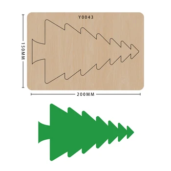 

Christmas Tree Cutting Dies Wooden Wood Die Cut Diy Craft Slimline Metal Card Cutting Dies Suitable For Big Shot Machines