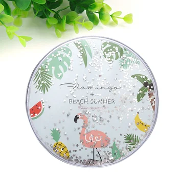 

Bling Mouse Pad Cute Unique Blue Flamingo Drift Sand Non-Slip Round Game Mouse Keyboard Pads Mats Waterproof Computer Cushion fo