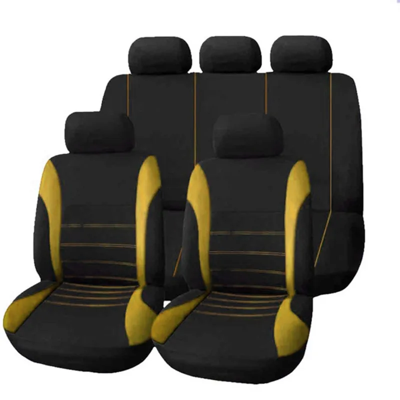 Универсальные чехлы на заднее сиденье автомобиля коврик подушка для домашнего животного собаки для volkswagen passat b3 b5 b5.5 b6 b7 b8 cc Polo 6r 9n седан sagitar - Название цвета: Цвет: желтый