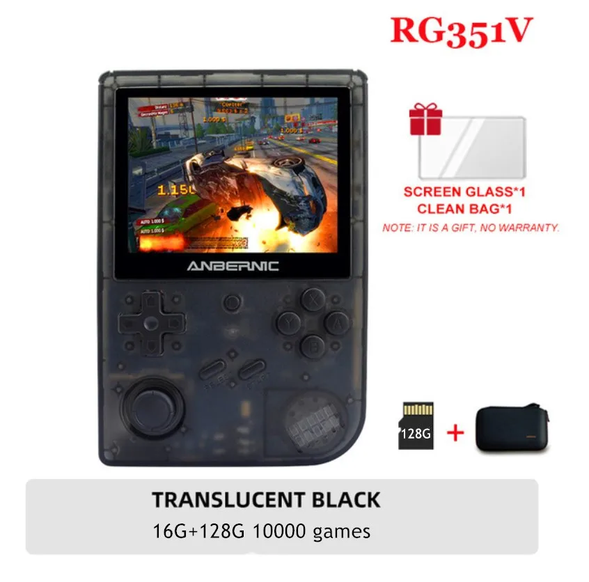 ANBERNIC RG351V 3.5-Inch IPS Handheld Game console 256G Pre-installed 20000 Games Video Retro Game Player With WIFI Kids Gift 