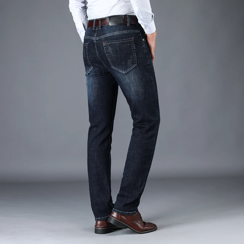 NIGRITY новые мужские прямые повседневные джинсы модные джинсовые брюки мужские брюки 3 цвета на выбор большие размеры 29-42