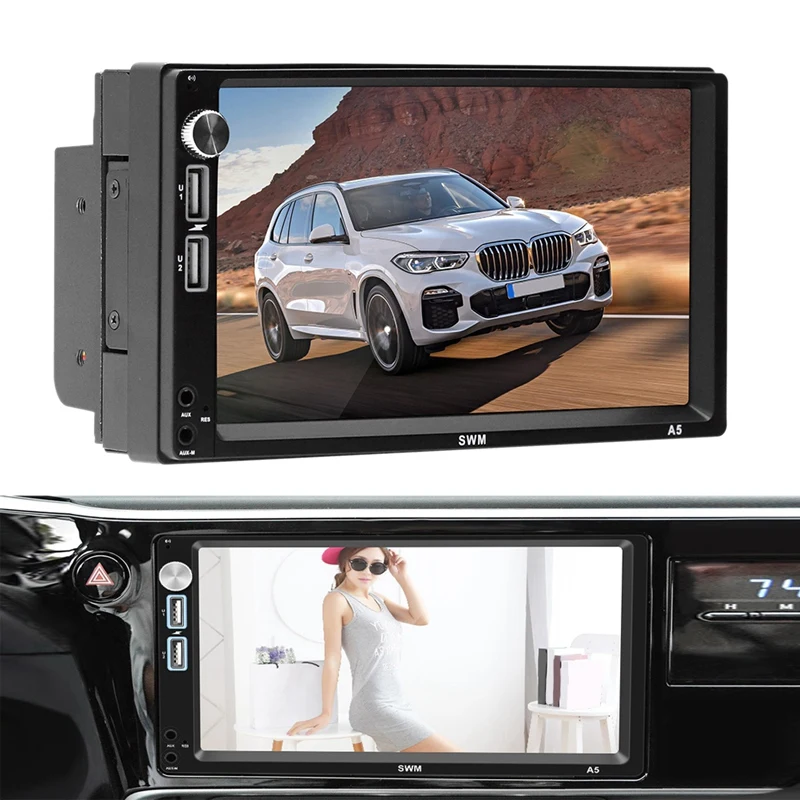 7 дюймов Android 8 1 Автомобильный плеер 2Din MP5 gps стерео приемник вождения рекордер