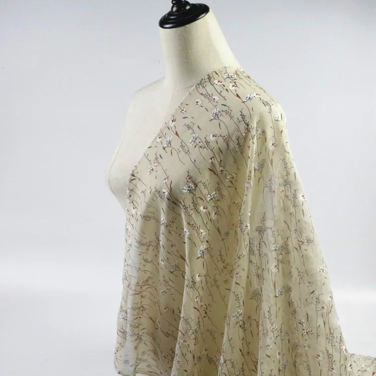 

Exquisite chiffon crepe fabric 50D advanced digital printing cloth dress shirt fresh fashion cloth special wholesale