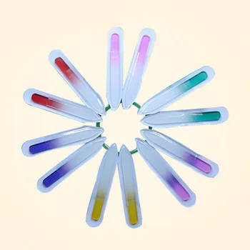 

Glass N ail File Buffer With Barrelled Box Beauty Professional Glitter Crystal N ail Art Tools File Shape Polishing Tool YY523