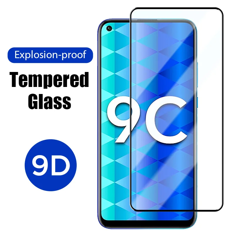 Закаленное стекло 9D для Honor 10 Lite/9/9S/8S/10X полное покрытие зеркальное премиум класса