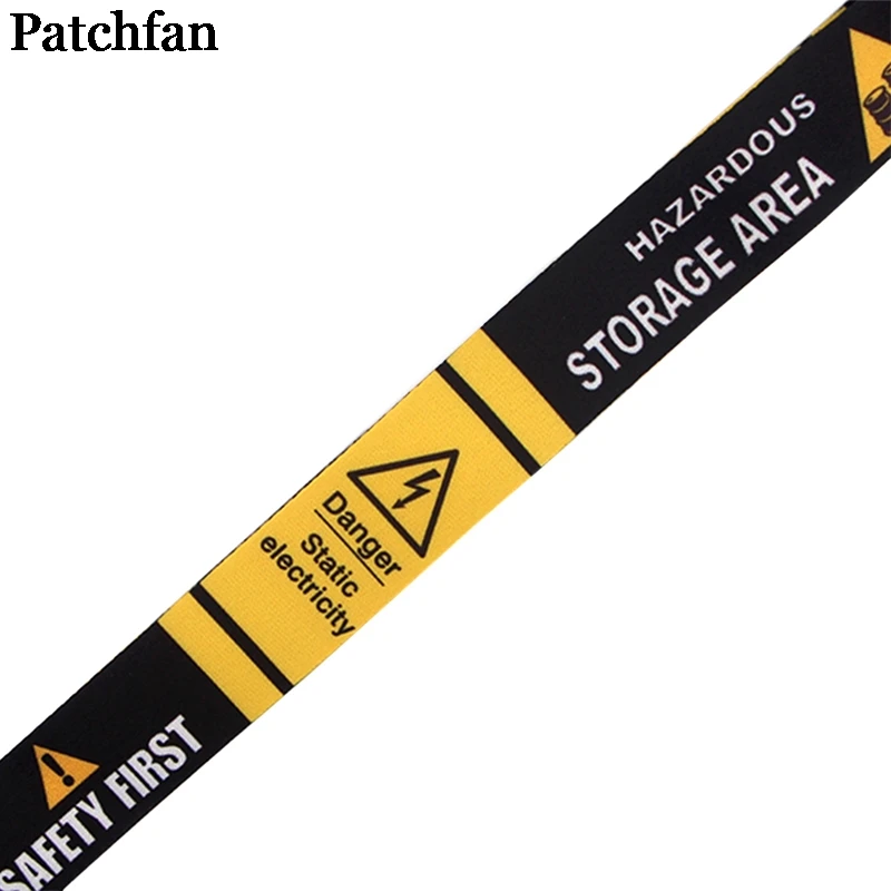 Patchfan предупреждающие знаки ремешки с петлей id бейдж держатели телефона ожерелье Ключи шеи ремни нагрудные опознавательные Значки для идентификации владельцев ленточки A2284