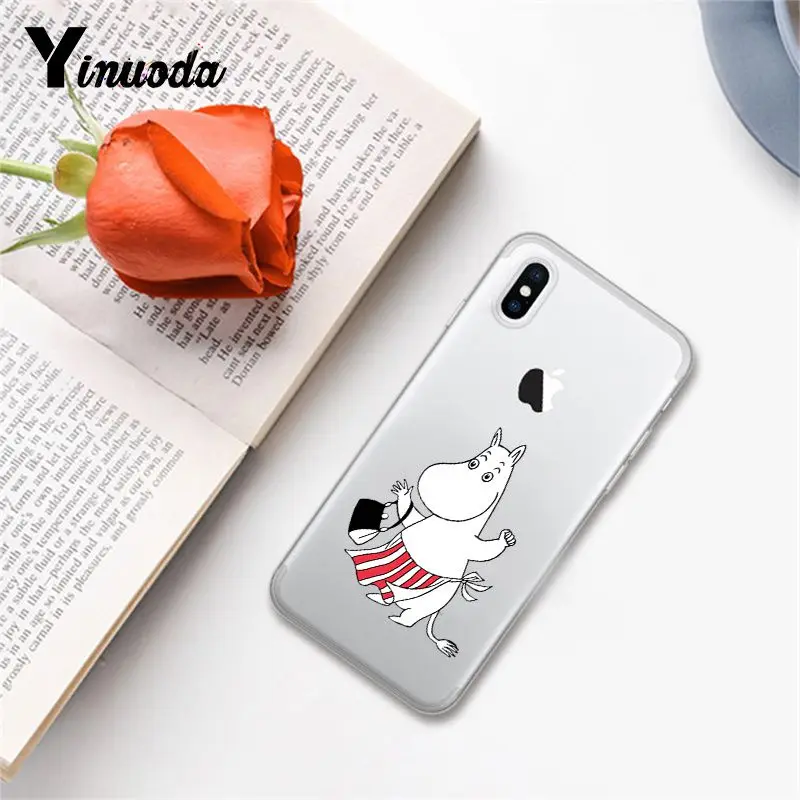 Yinuoda hippo Moomin чехол мягкий чехол для iPhone X XS MAX 6 6s 7 7plus 8 8Plus 5 5S SE XR 10