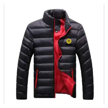 

New winter fashion warm jacket men and women couple letters printed cotton and linen coat jacket jacket Slim clothes thick coat