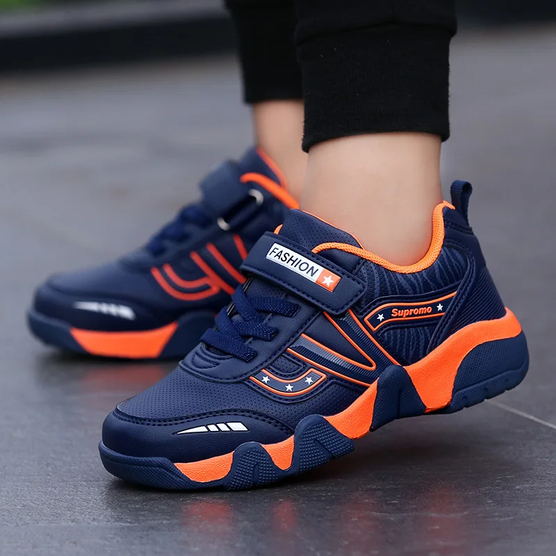 

BOY'S Shoe 2019 Winter New Style Big Boy Versatile Children Sports Shoes Young STUDENT'S-Style Leather Casual Shoes Trend