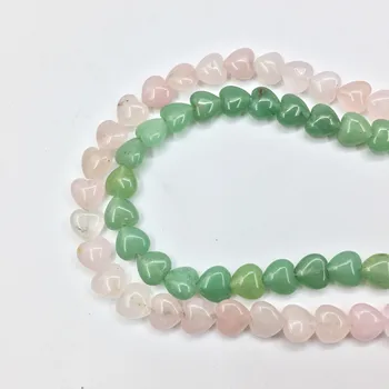 

Eruifa 10pcs 10mm Heart semi precious stone Charms Pendant Jewelry DIY Earring Necklace 2 colors