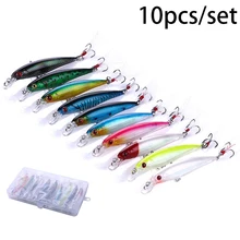9cm/8g Minnow Fishing Lures Wobbler Crankbaits ABS Artificial Hard Baits For Bass Fishing Tackle With Hooks 3D Printing Pesca