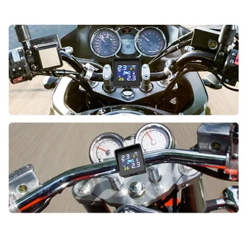 

Motorcycle TPMS Tire Pressure Monitoring System Solar Motorbike Monitor External IPX7 Waterproof Level Sensors & Monitor