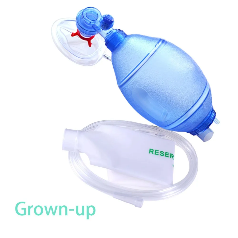 ПВХ одноразовый ручной респиратор с кислородная трубка сумка-резервуар маска чехол для взрослых или детей