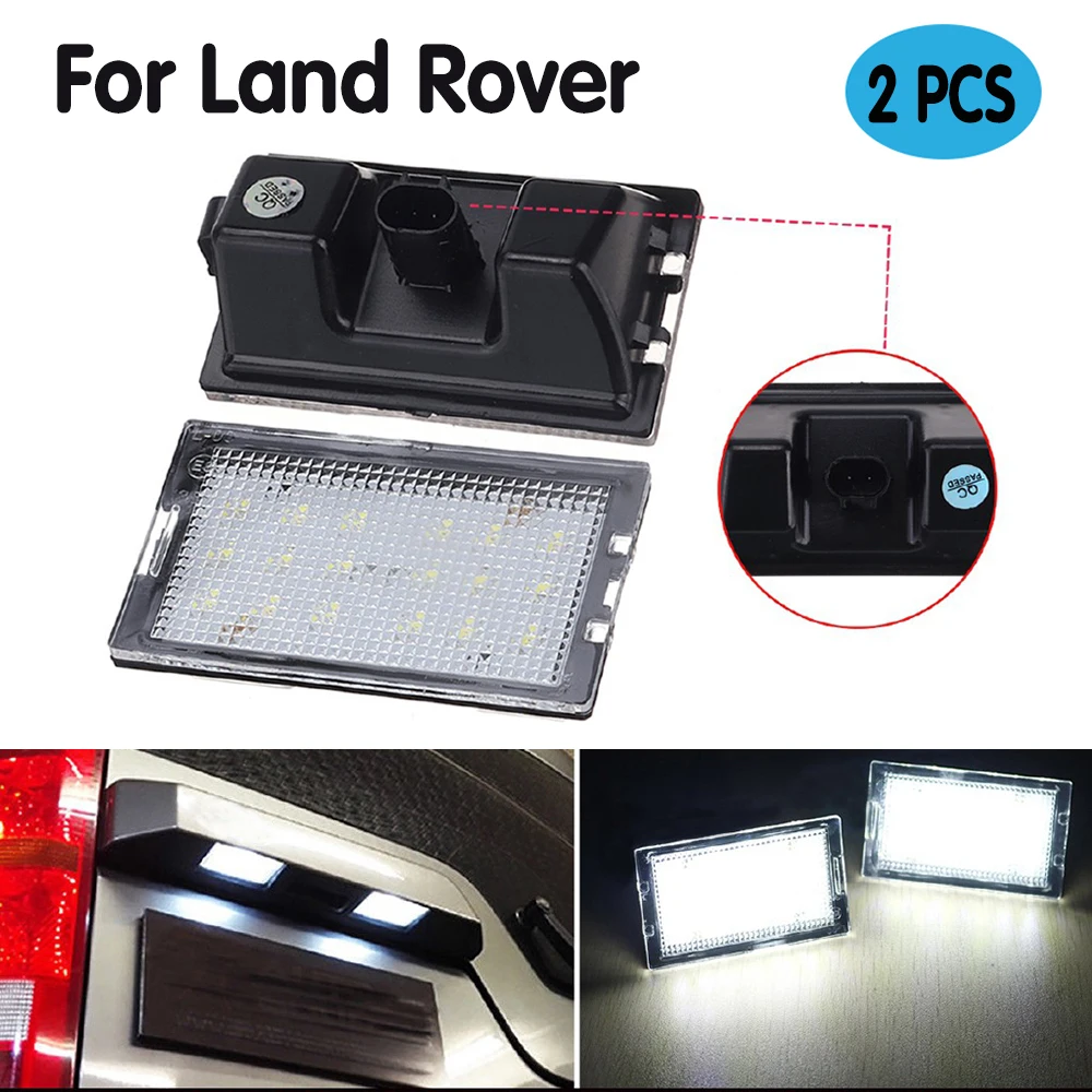 

2PCS LED number license plate light lamp Luces for Land Range Rover Discovery Series 3 4 Freelander 2 Range Rover Sport LR2 LR4