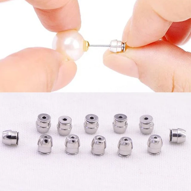 2PCS Stainless Steel Earring Backs Earring Backings Ear Safety Back Pads  Backstops Replacement for Fish Hook Earring Studs Hoops - AliExpress
