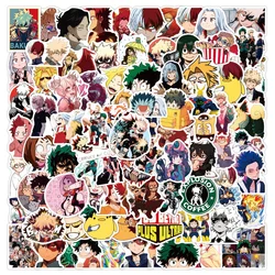 Autocollants de dessin animé japonais My Hero Academy, décalcomanie de Graffiti créatif pour ordinateur portable, Skateboard, valise, jouet cadeau, vente en gros, 10/30/50 pièces 