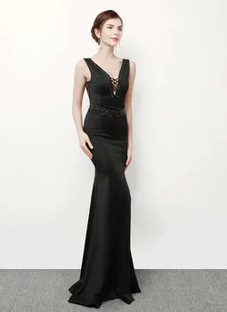 

Sexy Deep V Backless Long Dress Nightclub Dress Stage Performance Seduction Car Model Costume Hosting Banquet Night Dress Dress