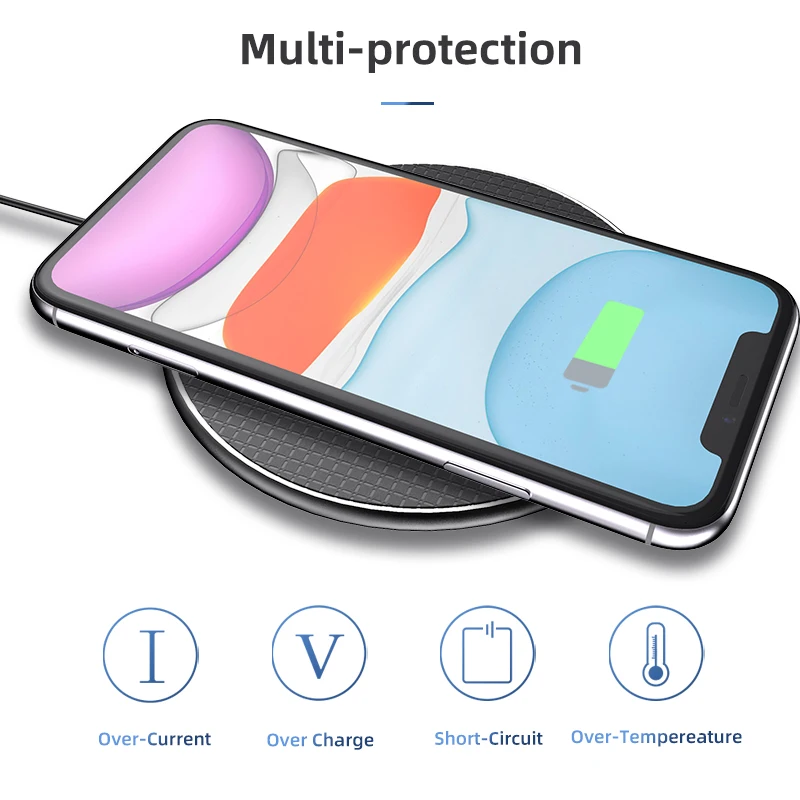 ! ACCEZZ 10 Вт Qi Быстрое беспроводное зарядное устройство для iphone 8 Plus XS 11 Pro Max huawei mate P20