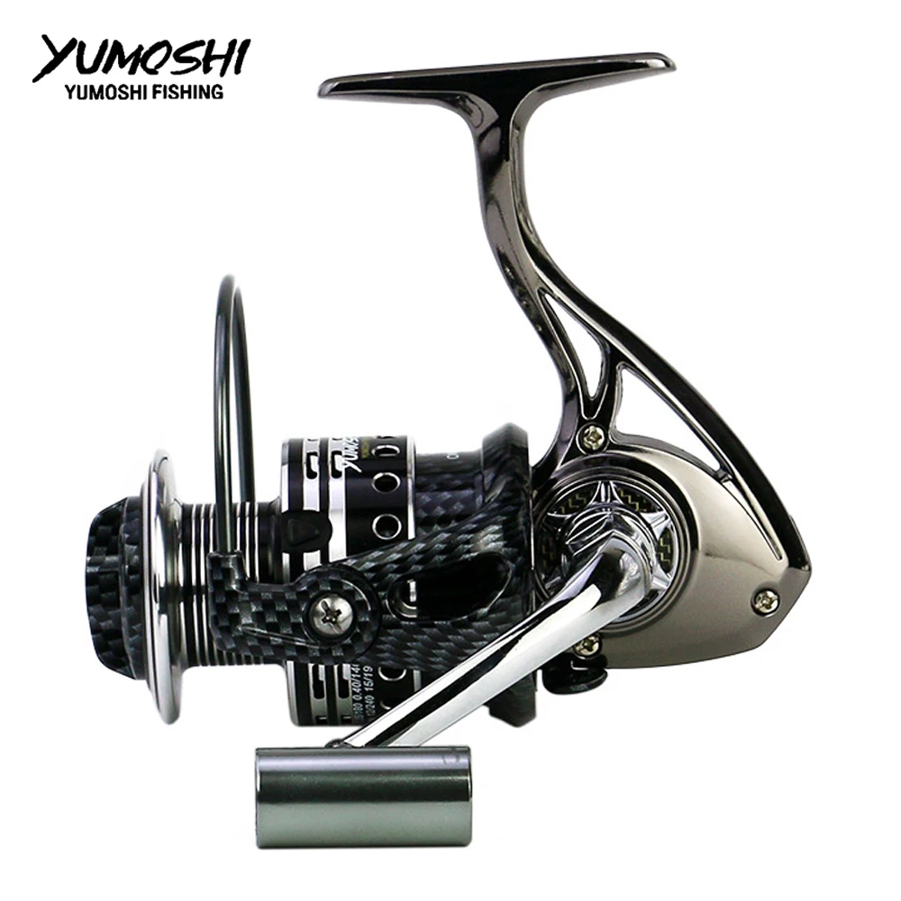 Yumoshi wheels fishing reel Without Gap All-Aluminum Body 5.5:1 13+1BB casting spinning wheel type Sea Rock lure BA | Спорт и