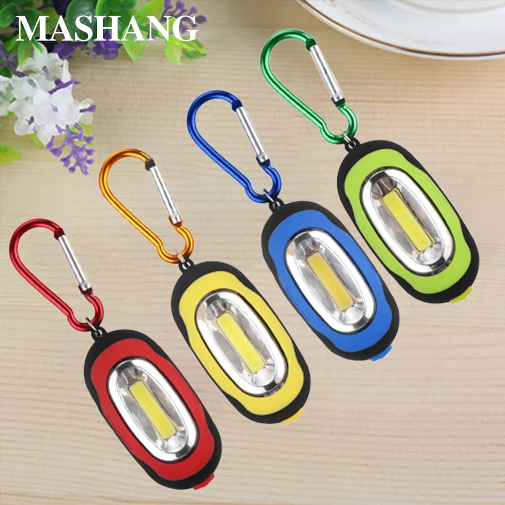 

COB Flashlight Portable Mini LED Camping Lamp 3-Mode With Key Chain Ring Outdoor Flash Light Lighting For Camping Fishing Hiking