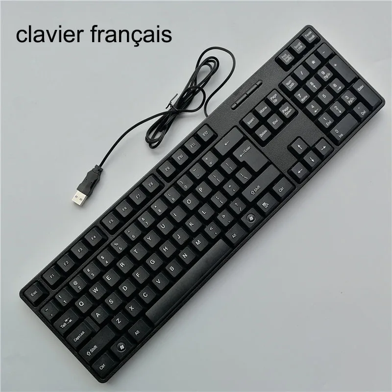 Multilingual Keycaps USB Wired Gaming Keyboard with 104 Keys