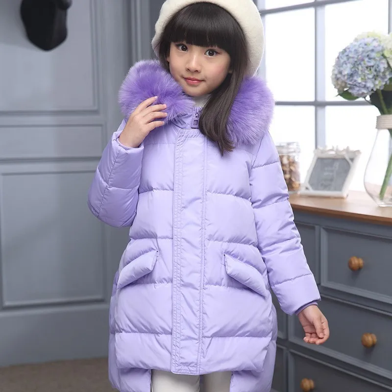 

Fashion Children Down Jacket Russia Winter Jacket For Girls Thick Duck Down Kids Outerwears For Cold -30 degree Jacket Warm Coat