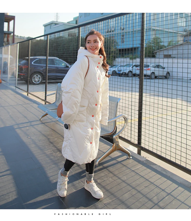 INS Cotton Coat Female Version of Mid-length New Style Winter South Korea CHIC Cotton-padded Jacket over-the-Knee Hot Selli