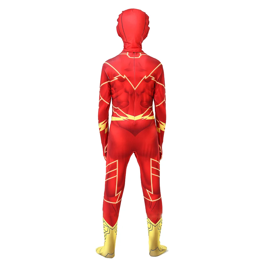 Superhero Flash Cosplay Anime Halloween Costumes for Kids Zentai Masquerade Jumpsuits Alien Party Festival Dress Movie Suit Boy cosplay jumpsuit superhero cosplay costume kids cosplay costume