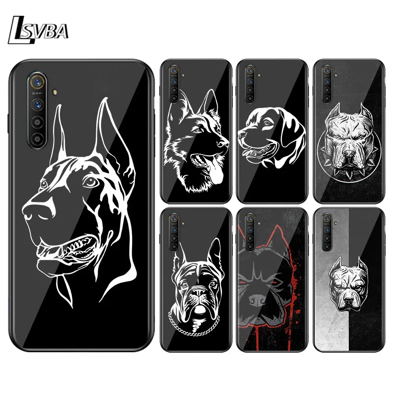 Cute Pitbull Dog Art для OPPO A94 A93 A92S A73 A72 A53S A52 A32 A31 A12E A1K A11X AX7 A9 A7 A5 Matte Black чехол телефона |