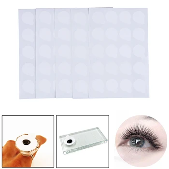 

100pcs 2.5cm Disposable Eyelash Glue Holder Pallet Paper Eyelash Extension Glue Pads Sticker Stand On Eyelash Jade Stone Makeup
