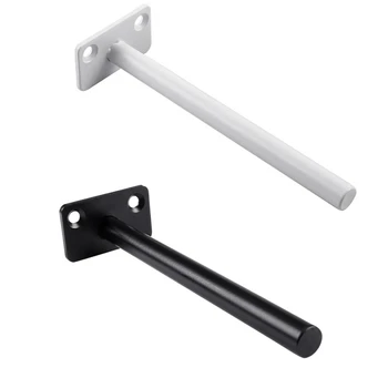 

2pcs/set T-shaped Invisible Wall-mounted Shelf Support Concealed Storage Rack Fixed Floating Bracket with Screws for Home Bathro