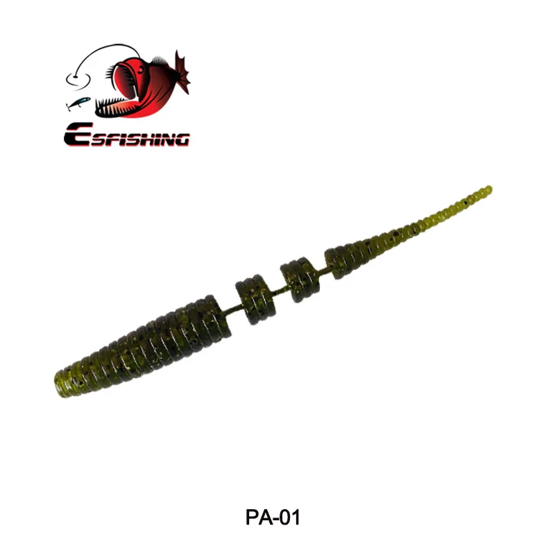 Esfishing, рыболовные приманки, мягкие червные приманки Polaris 95 мм, 2,9 г, 6 шт., для ловли карпа, в соленой воде, Китай, PVA Iscas, искусственные кренкбейты - Цвет: PA01