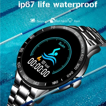 

LIGE Smart Watch Men IP67 Waterproof Heart Rate Monitoring Bluetooth For Android IOS Fitness Bracelet Smartwatch Sport watch+BOX