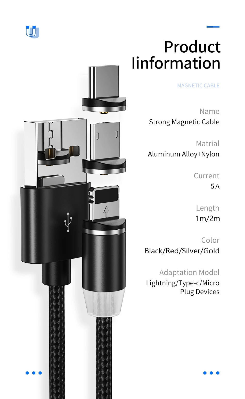 Кабель для передачи данных Магнитный кабель Micro usb type-C кабель USB Tipo C магнитное зарядное устройство Кабо USB Магнитный usb кабель для зарядки Магнитный iphone