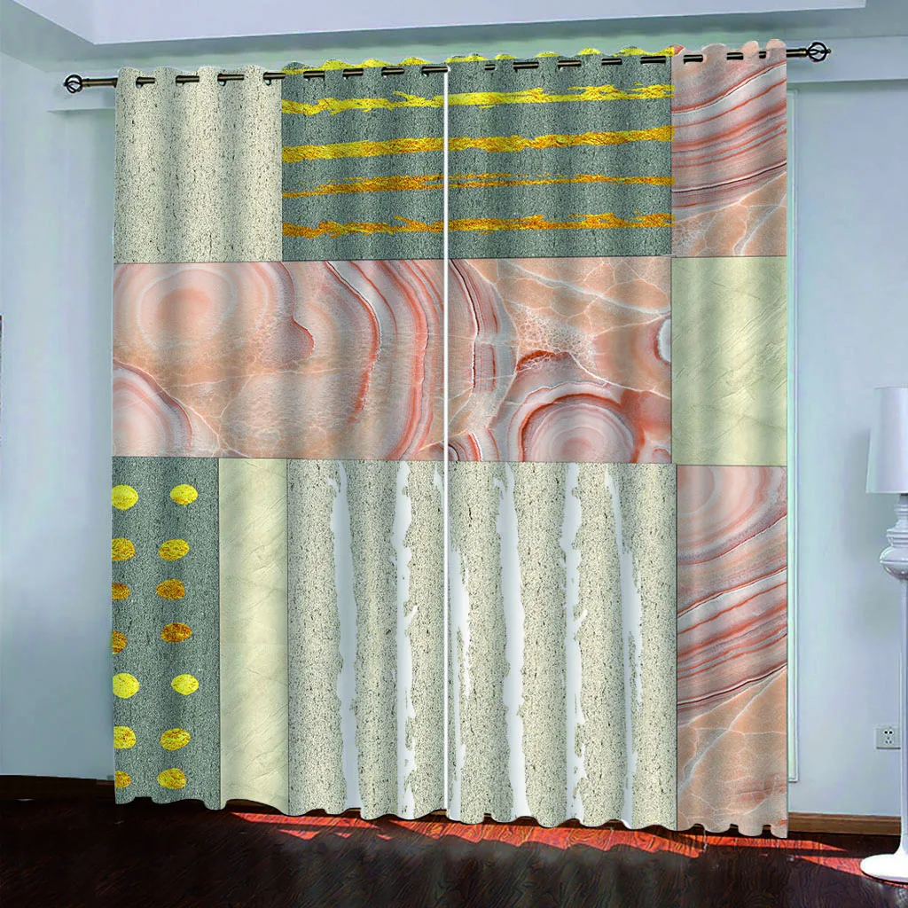 

Cusom marble curtains Customized 3d curtains new window balcony thickened windshield blackout curtains