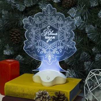 

Light stand "Snowflake", 22.5x19 cm, 7 LED, SMD3528, 3xAAA (not included), WHITE 2446530