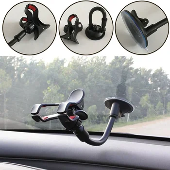 

Universal Car Phone Holder Bracket Mount Cup Holder Mount Mobile Suction Windshield Phone Locking Car Accessories