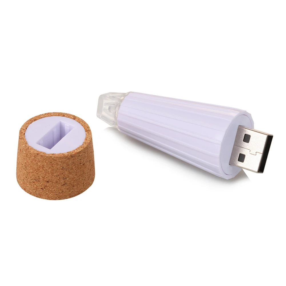 7 Colors LED Cap Lights USB Chargeable Light Cork Wine Bottle OCT998 | Дом и сад
