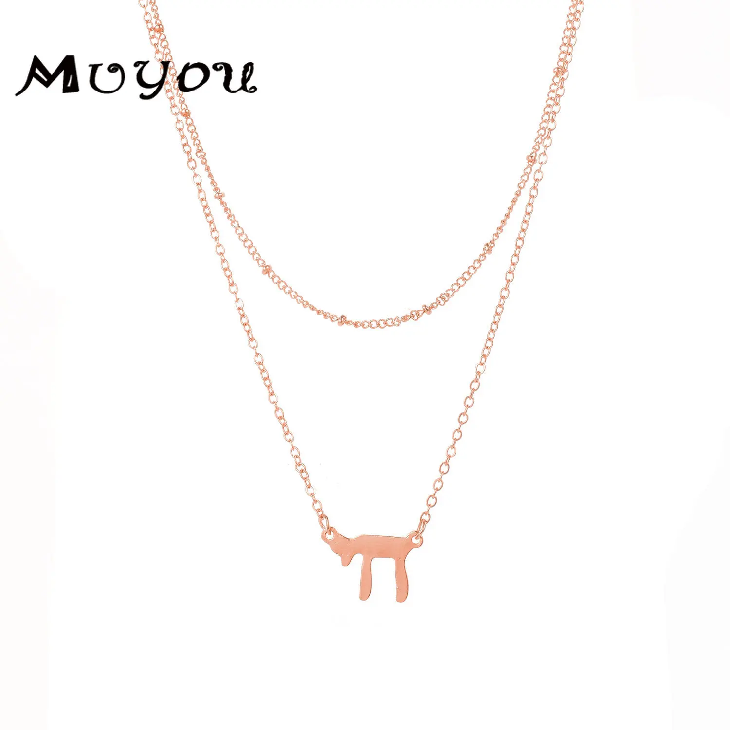 Fashion Jewish Shiba Inu Pendant Necklace Classic Women's Gold Double Bead Chain Religious Spindle Item Clavicle XL136 | Украшения и