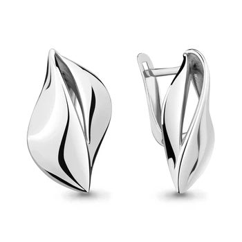 

AQUAMARINE earrings without stones, silver 925