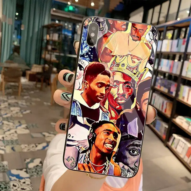 Hip hop musician 2Pac Tupac Amaru Shakur Phone Case Hull Tempered Glass For iPhone 11 Pro XR XS MAX 8 X 7 6S 6 Plus SE 2020 case best iphone cases