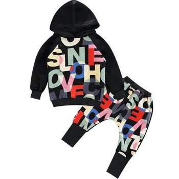 

Children's wear Set Boys' letter sportswear spring autumn children's sportswear 2020 teenage boys' sportswear Top + pants
