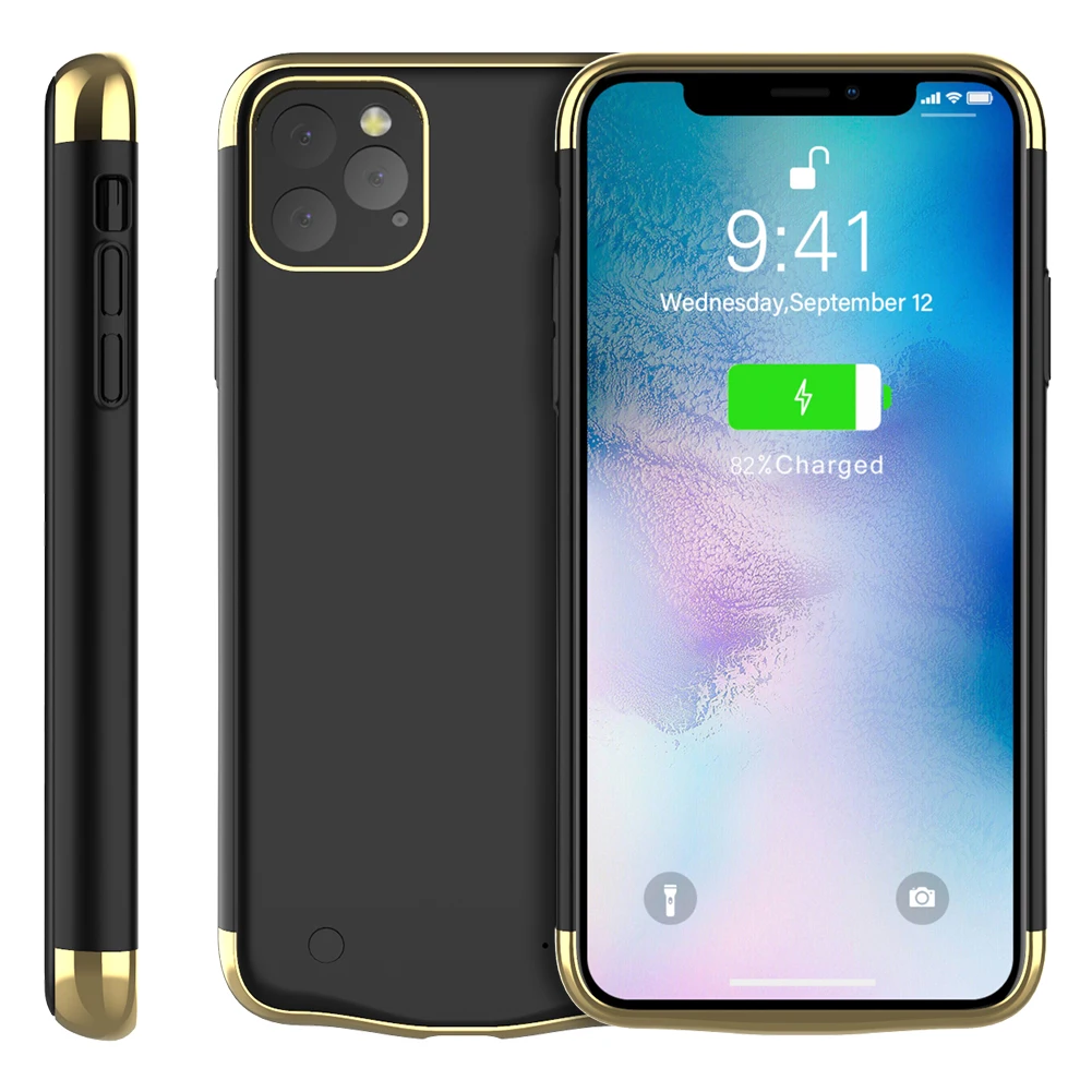 

For iPhone 11 Pro Max 6.5 Inch 11 6.1 inch Case Battery Charger Case 6000mAh External Backup Charging Power Bank Battery Cover