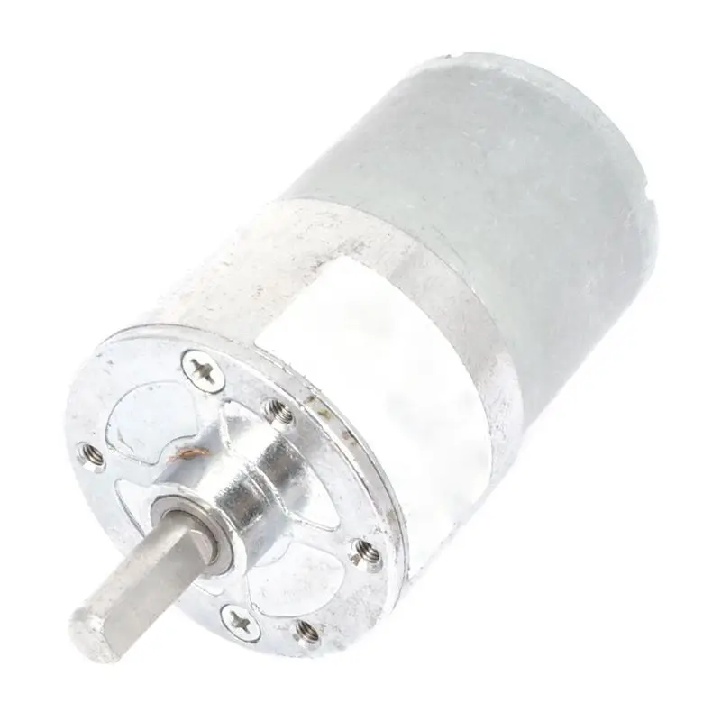 

HHO-Silver Tone Metal DC 24V 100RPM Rotation Output Speed Generator Motor