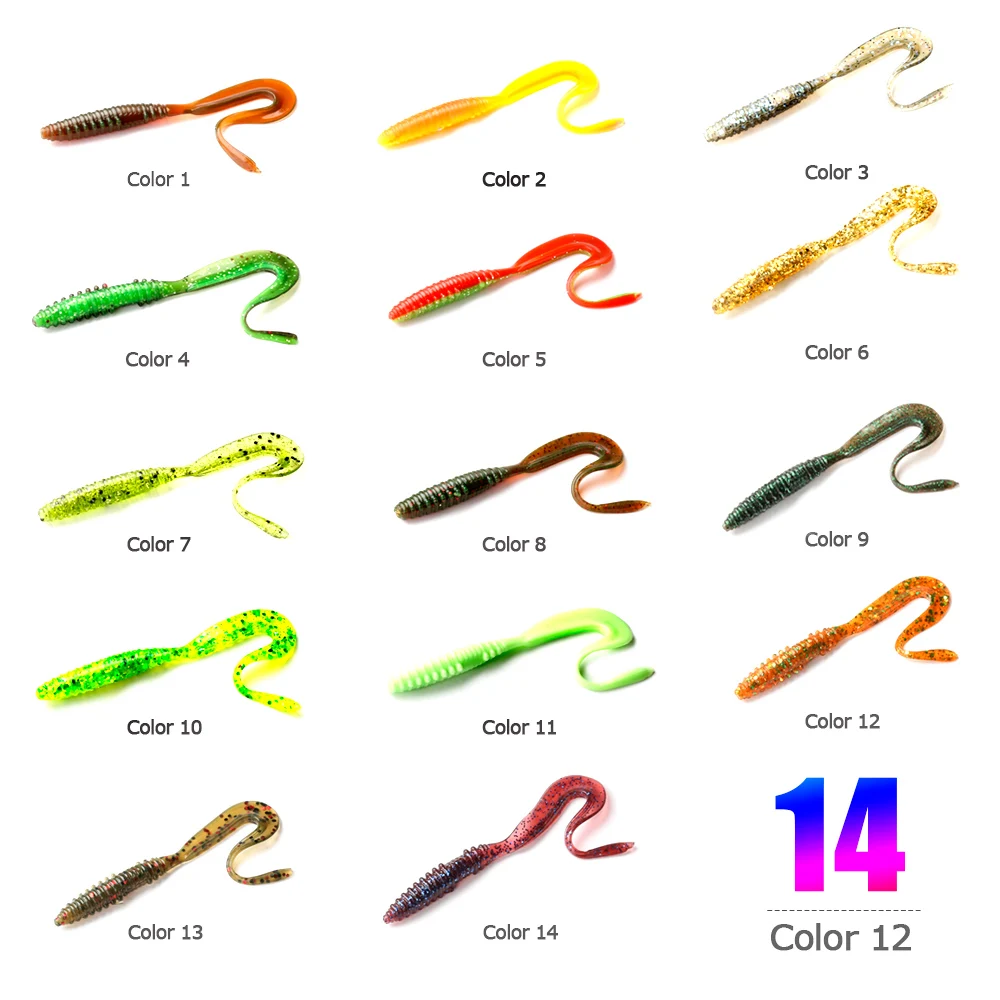 DONQL 10Pcs Silicone Soft Lures Worm Long Tail Fishing Bait Artificial Rubber Bass Saltwater Jig Swimbait Soft Lures With Hook1 (3)