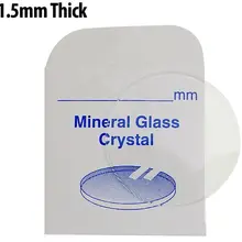 99 шт. плоские круглые часы из минерального стекла толщиной 1,5 мм 24~ 40 мм размеры для ремонта часов