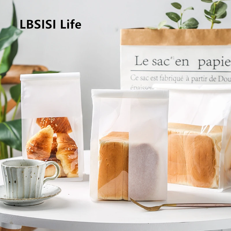 Толстый самоуплотняющийся пакет для выпечки тостов LBSISI Life 50 шт. проволока