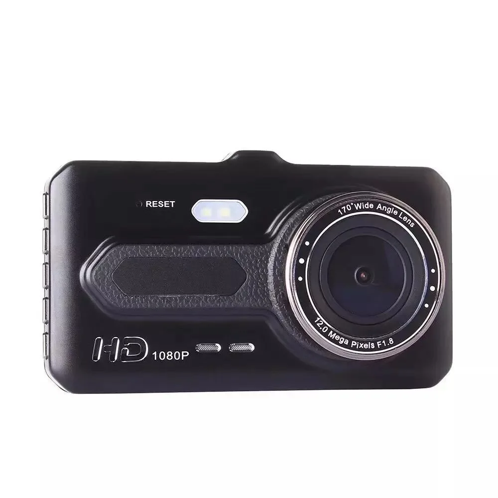 Автомобильный семейный видеорегистратор, 4 дюйма, Full HD 1920x1080, сенсорный экран, видеорегистратор для вождения, двойной объектив, Автомобильная камера для записи автомобиля
