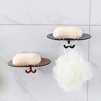 

1Pc Bathroom Shower Soap Box Dish Storage Plate Tray Holder Case Soap Holder Bathroom Tray Accessories Box Shelf Wall Dishes